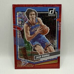 2023-24 Donruss Basketball Josh Giddey Red Choice /99 Shot print Okc NBA Card